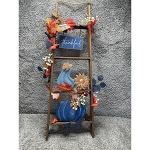 Holiday Living 3.5 ft Harvest Ladder Hanging Decor Thanksgiving Thankful New